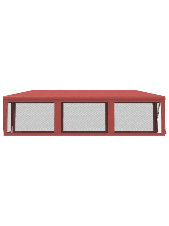 Party stan s 8 síťovanými bočnicemi červený 3 x 9 m HDPE