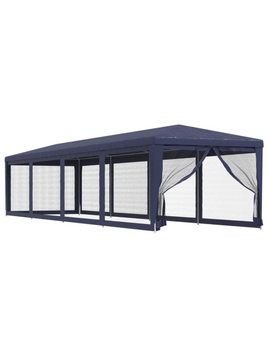 Party stan s 10 síťovanými bočnicemi modrý 3 x 12 m HDPE
