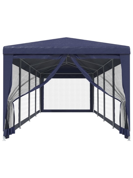 Party stan s 10 síťovanými bočnicemi modrý 3 x 12 m HDPE