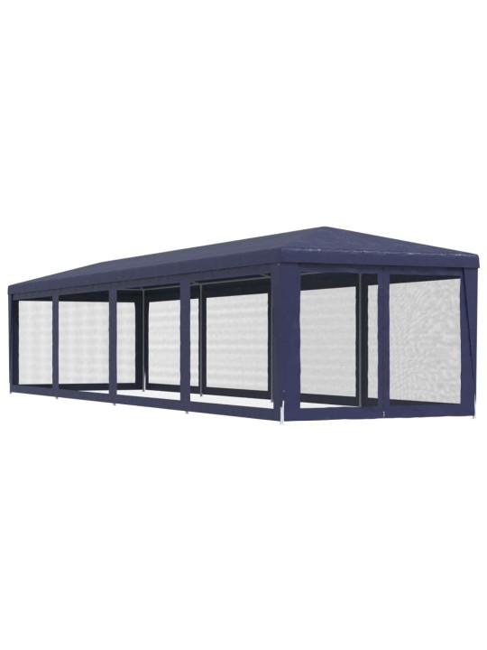 Party stan s 10 síťovanými bočnicemi modrý 3 x 12 m HDPE