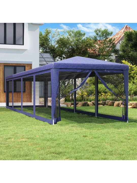 Party stan s 10 síťovanými bočnicemi modrý 3 x 12 m HDPE