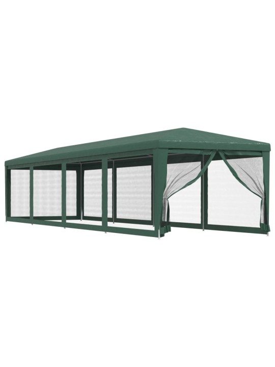 Party stan s 10 síťovanými bočnicemi zelený 3 x 12 m HDPE