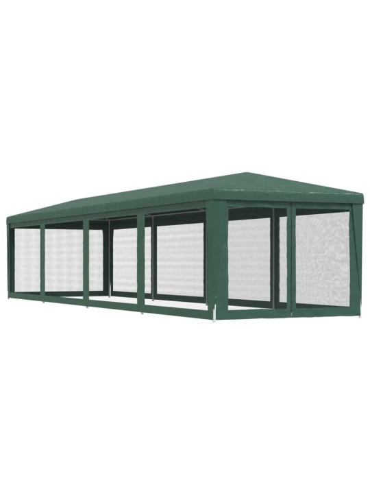 Party stan s 10 síťovanými bočnicemi zelený 3 x 12 m HDPE