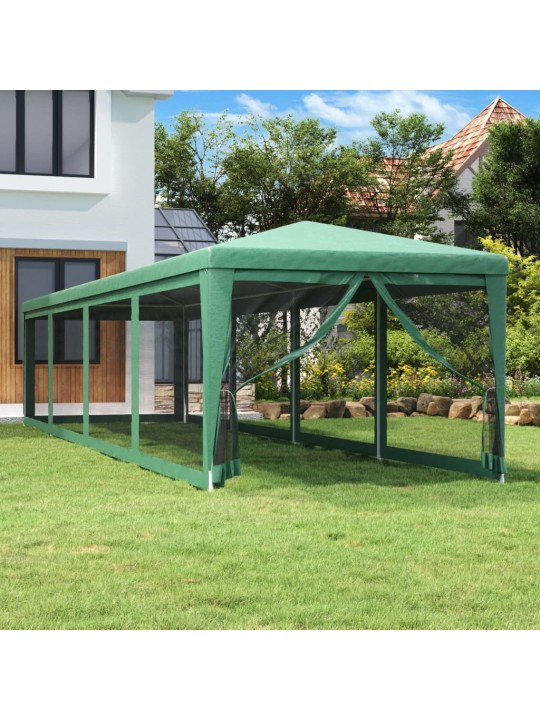 Party stan s 10 síťovanými bočnicemi zelený 3 x 12 m HDPE