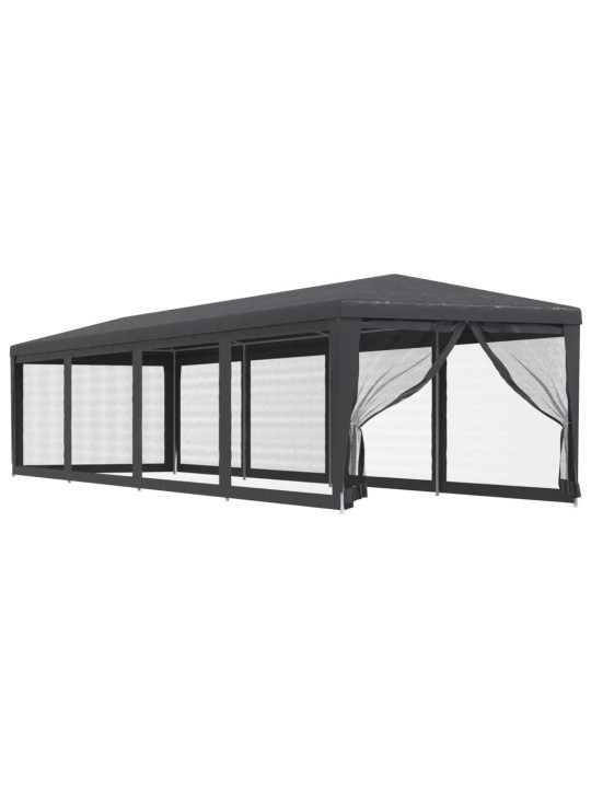 Party stan s 10 síťovanými bočnicemi antracitový 3 x 12 m hdpe