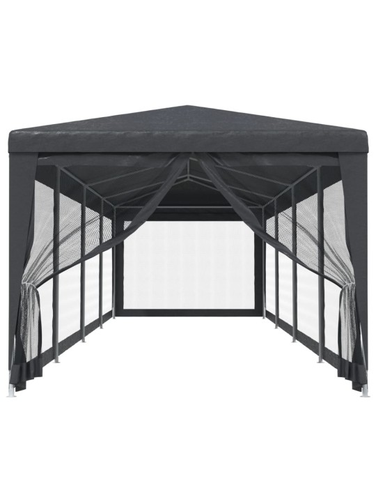 Party stan s 10 síťovanými bočnicemi antracitový 3 x 12 m hdpe