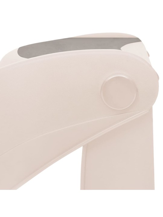 Skládací 3stupňové schůdky pro psy krémové 50x38x38 cm plast
