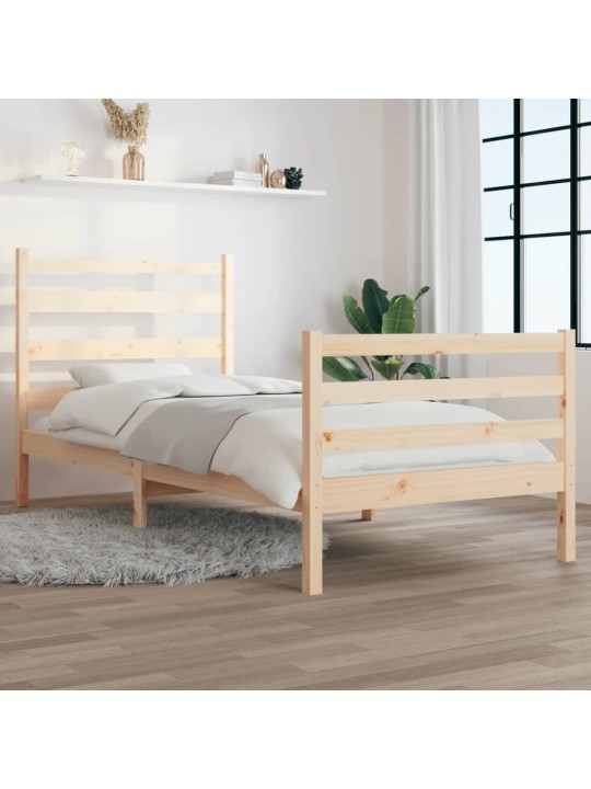Rám postele masivní borové dřevo 100 x 200 cm