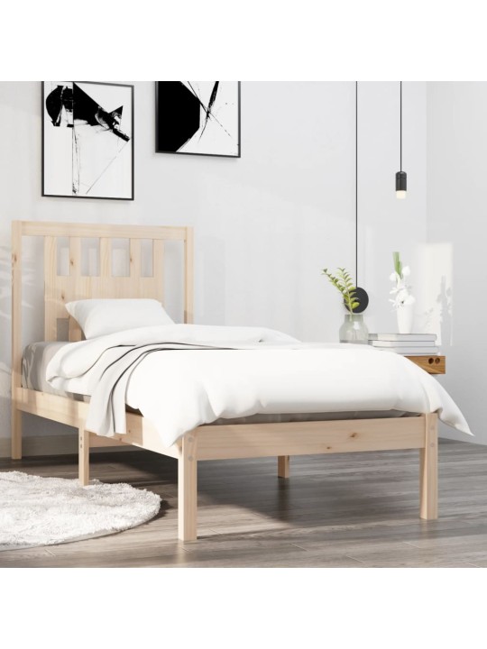 Rám postele masivní dřevo 90 x 190 cm Single