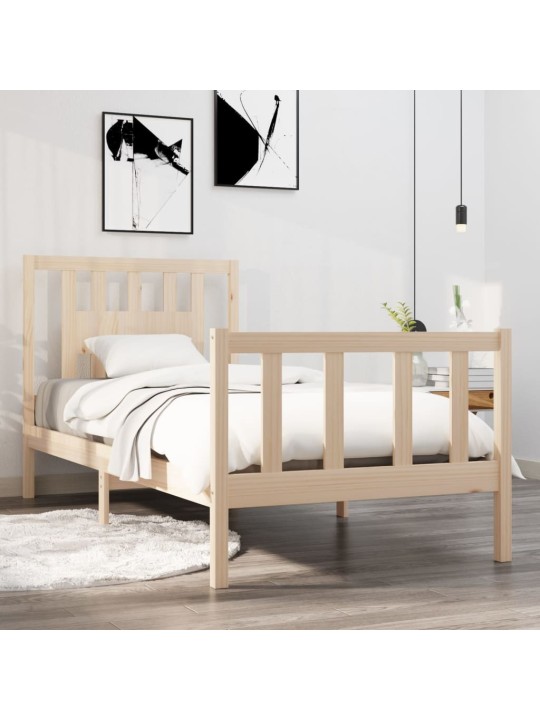 Rám postele masivní dřevo 90 x 190 cm Single
