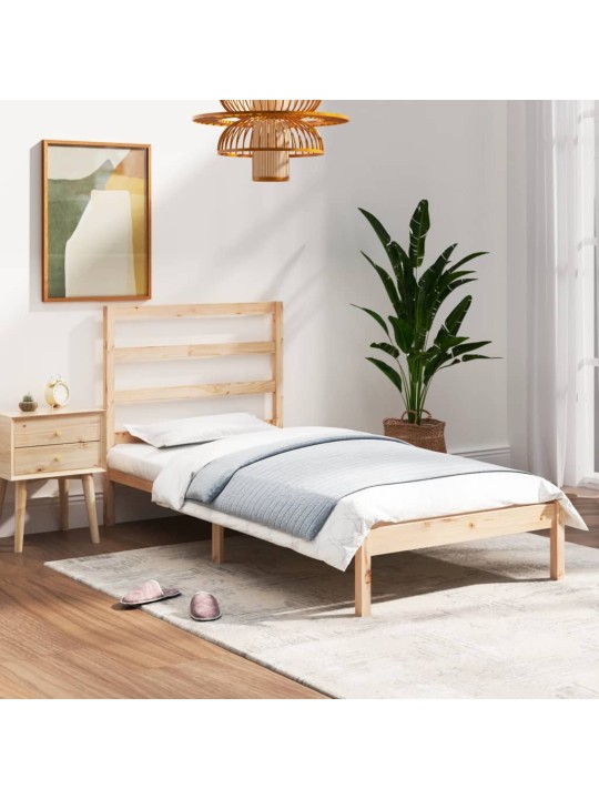 Rám postele masivní dřevo 90 x 190 cm Single