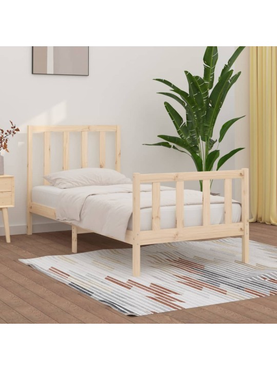Rám postele masivní dřevo 90 x 190 cm Single