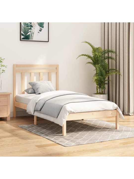 Rám postele masivní dřevo 90 x 190 cm Single