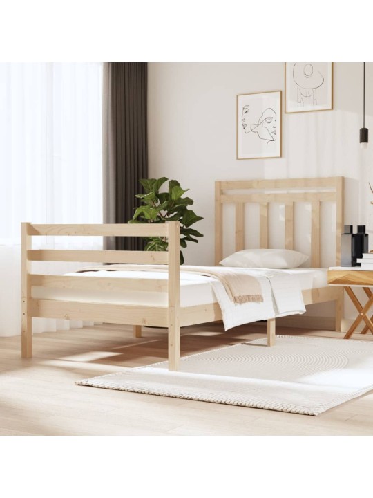 Rám postele masivní dřevo 90 x 190 cm Single