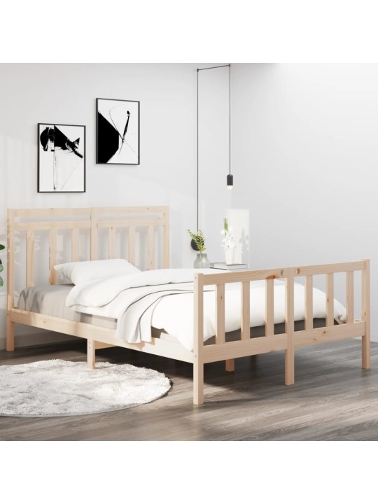 Rám postele masivní dřevo 140 x 190 cm
