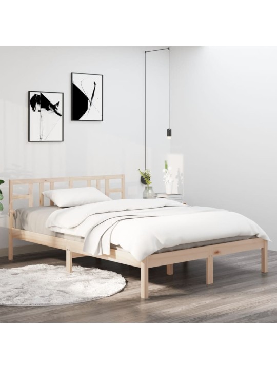 Rám postele masivní dřevo 140 x 190 cm