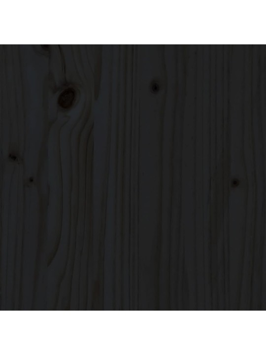 Rám postele černý masivní dřevo 100 x 200 cm