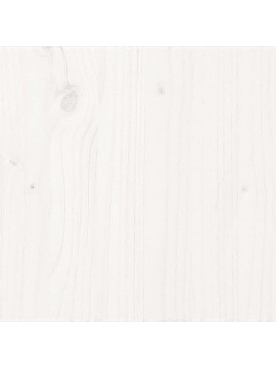 Rám postele bílý masivní dřevo 200 x 200 cm