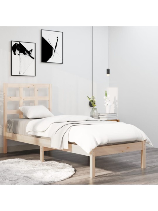 Rám postele masivní dřevo 90 x 190 cm Single