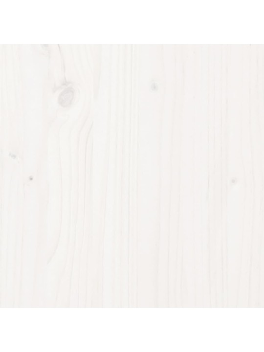 Rám postele bílý masivní dřevo 200 x 200 cm