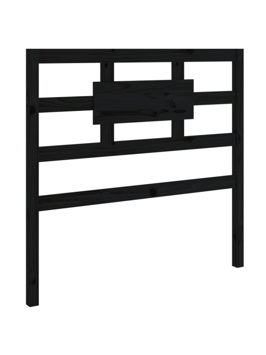 Rám postele černý masivní dřevo 75 x 190 cm malé jednolůžko