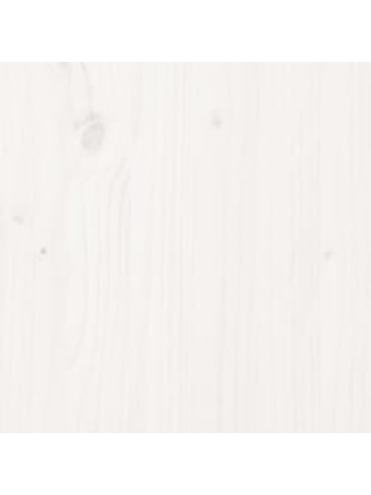 Rám postele bílý masivní dřevo 200 x 200 cm