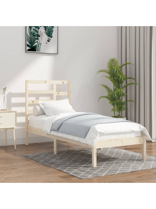 Rám postele masivní dřevo 90 x 190 cm Single