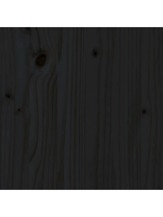 Rám postele černý masivní dřevo 100 x 200 cm