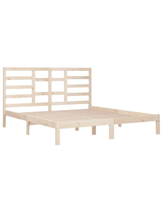 Rám postele bez matrace masivní dřevo 200 x 200 cm
