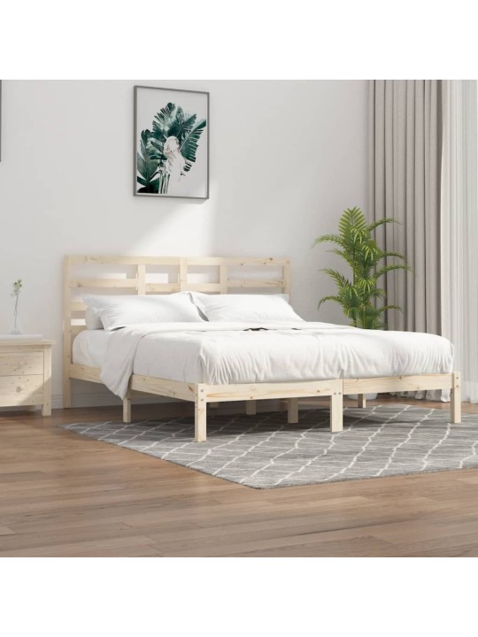Rám postele bez matrace masivní dřevo 200 x 200 cm