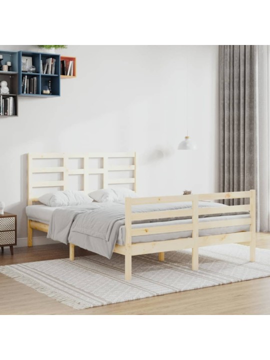 Rám postele bez matrace masivní dřevo 120 x 200 cm