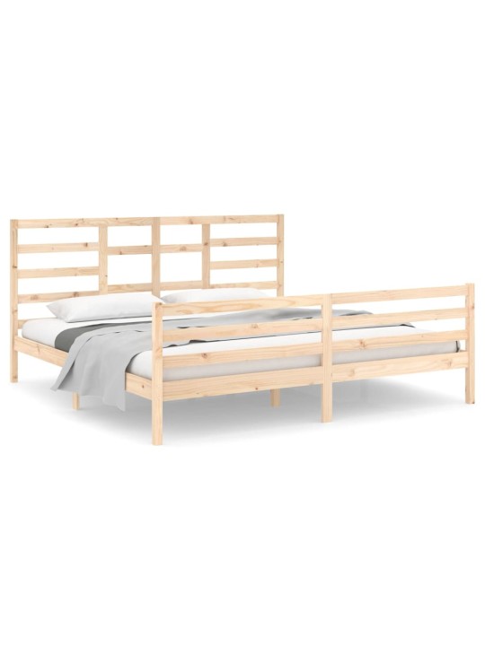 Rám postele bez matrace masivní dřevo 200 x 200 cm