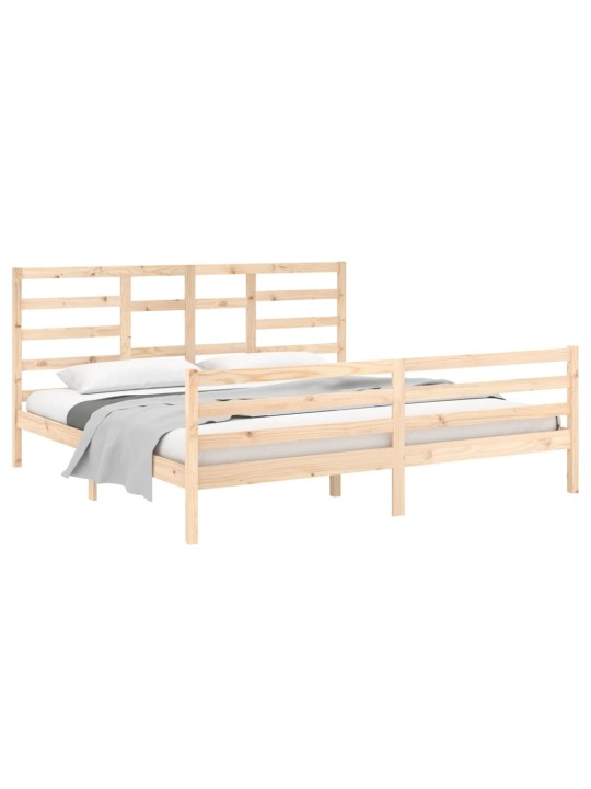 Rám postele bez matrace masivní dřevo 200 x 200 cm
