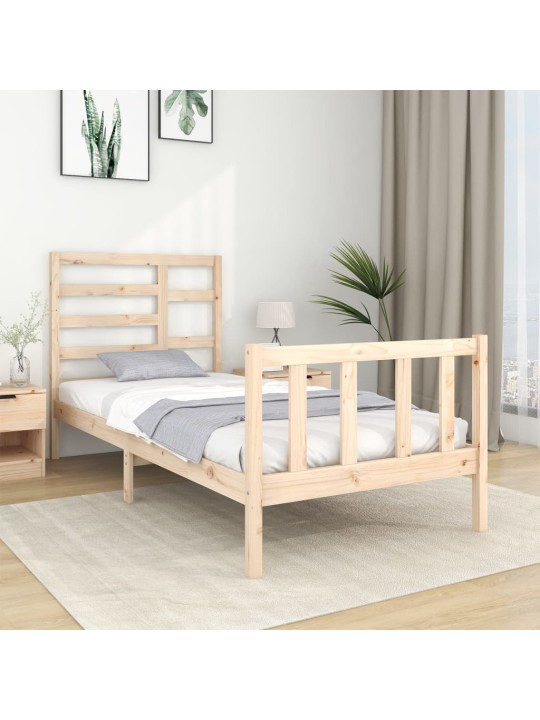 Rám postele masivní dřevo 90 x 190 cm Single
