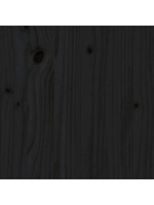 Rám postele černý masivní dřevo 100 x 200 cm