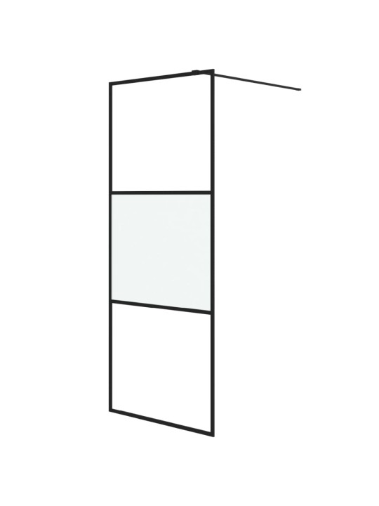Sprchová zástěna walk-in 80 x 195 cm napůl mléčné ESG sklo
