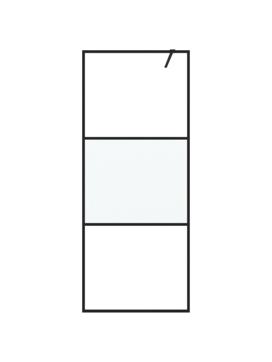 Sprchová zástěna walk-in 80 x 195 cm napůl mléčné ESG sklo