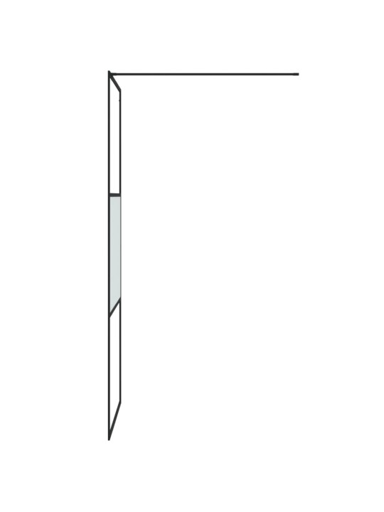 Sprchová zástěna walk-in 80 x 195 cm napůl mléčné ESG sklo