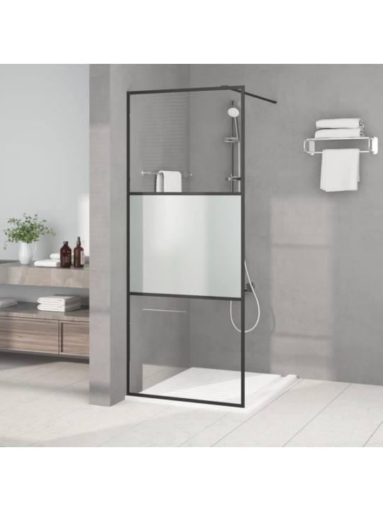 Sprchová zástěna walk-in 80 x 195 cm napůl mléčné ESG sklo