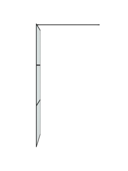 Sprchová zástěna walk-in černá 80 x 195 cm mléčné ESG sklo