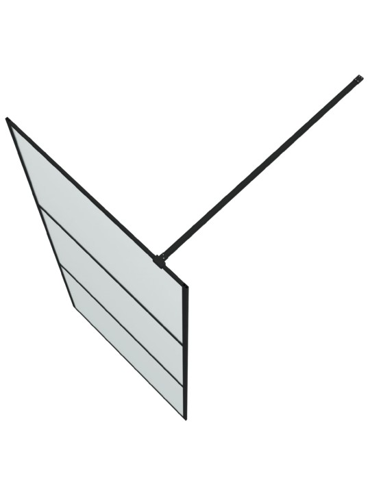 Sprchová zástěna walk-in černá 90 x 195 cm mléčné ESG sklo