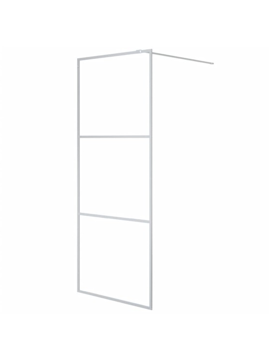 Sprchová zástěna walk-in stříbrná 80 x 195 cm čiré ESG sklo