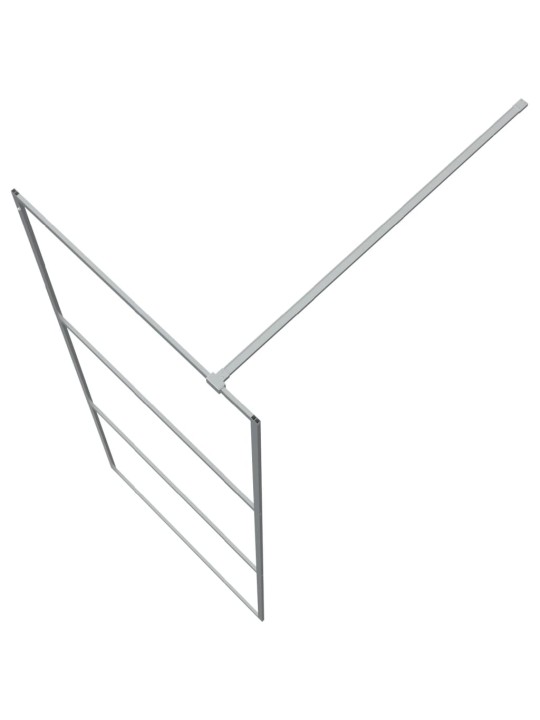 Sprchová zástěna walk-in stříbrná 80 x 195 cm čiré ESG sklo