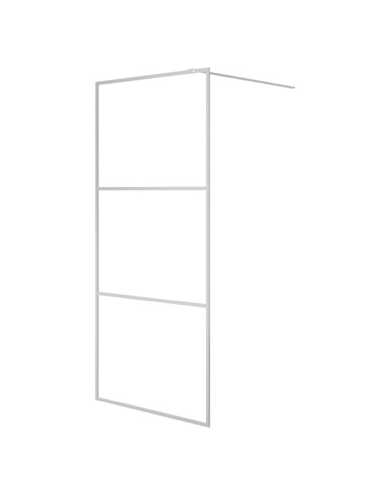 Sprchová zástěna walk-in stříbrná 90 x 195 cm čiré ESG sklo