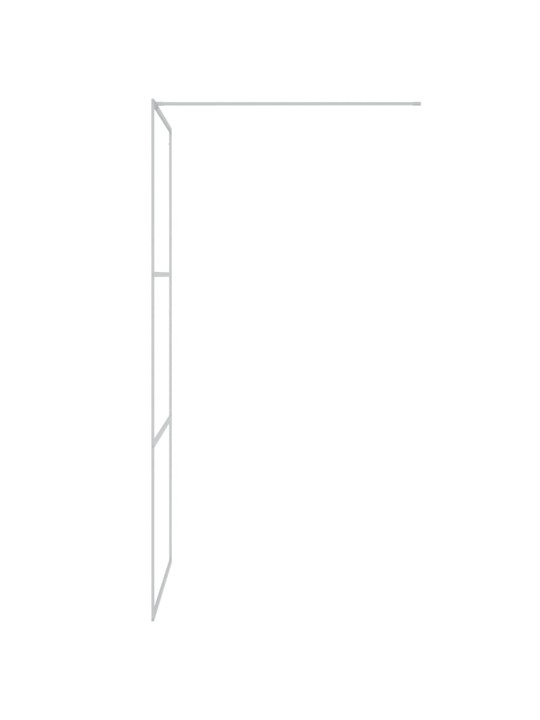 Sprchová zástěna walk-in stříbrná 90 x 195 cm čiré ESG sklo