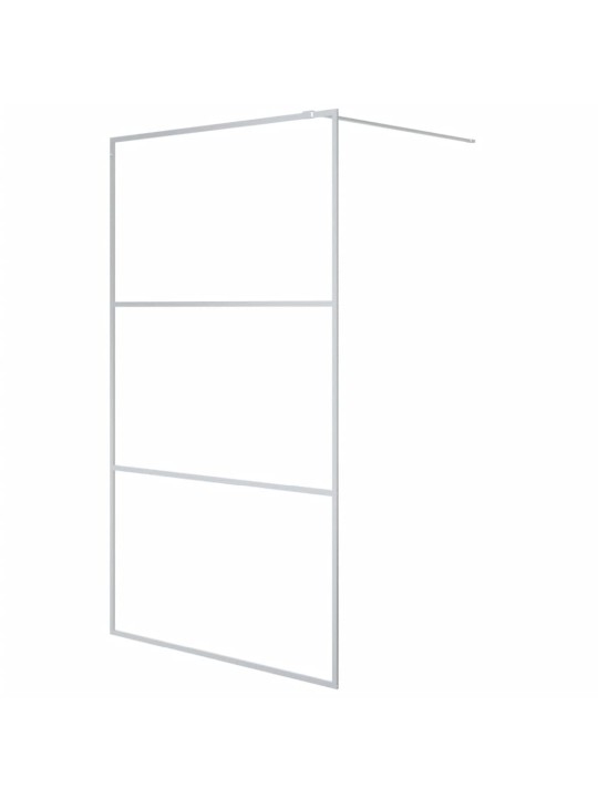 Sprchová zástěna walk-in stříbrná 115 x 195 cm čiré esg sklo