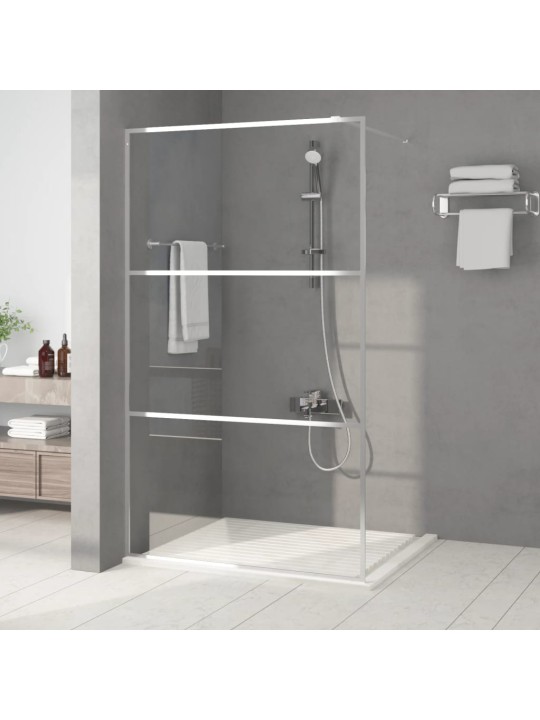 Sprchová zástěna walk-in stříbrná 115 x 195 cm čiré esg sklo
