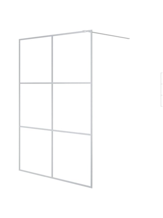 Sprchová zástěna walk-in stříbrná 140 x 195 cm čiré ESG sklo
