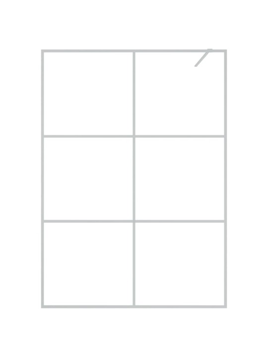 Sprchová zástěna walk-in stříbrná 140 x 195 cm čiré ESG sklo