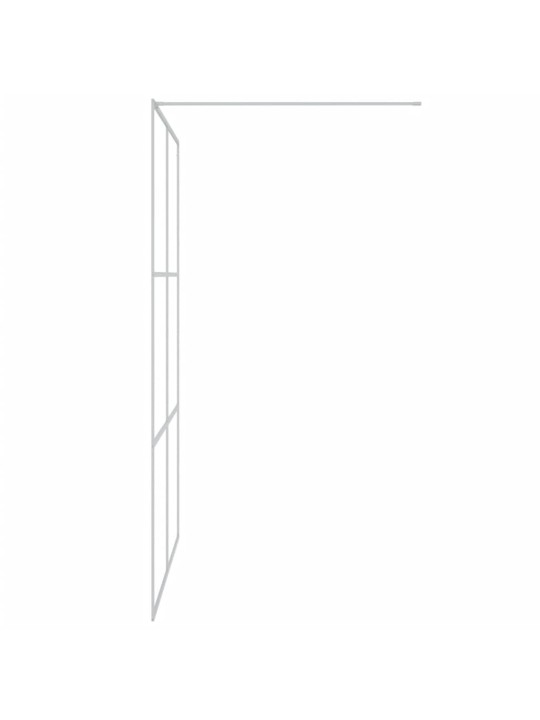 Sprchová zástěna walk-in stříbrná 140 x 195 cm čiré ESG sklo